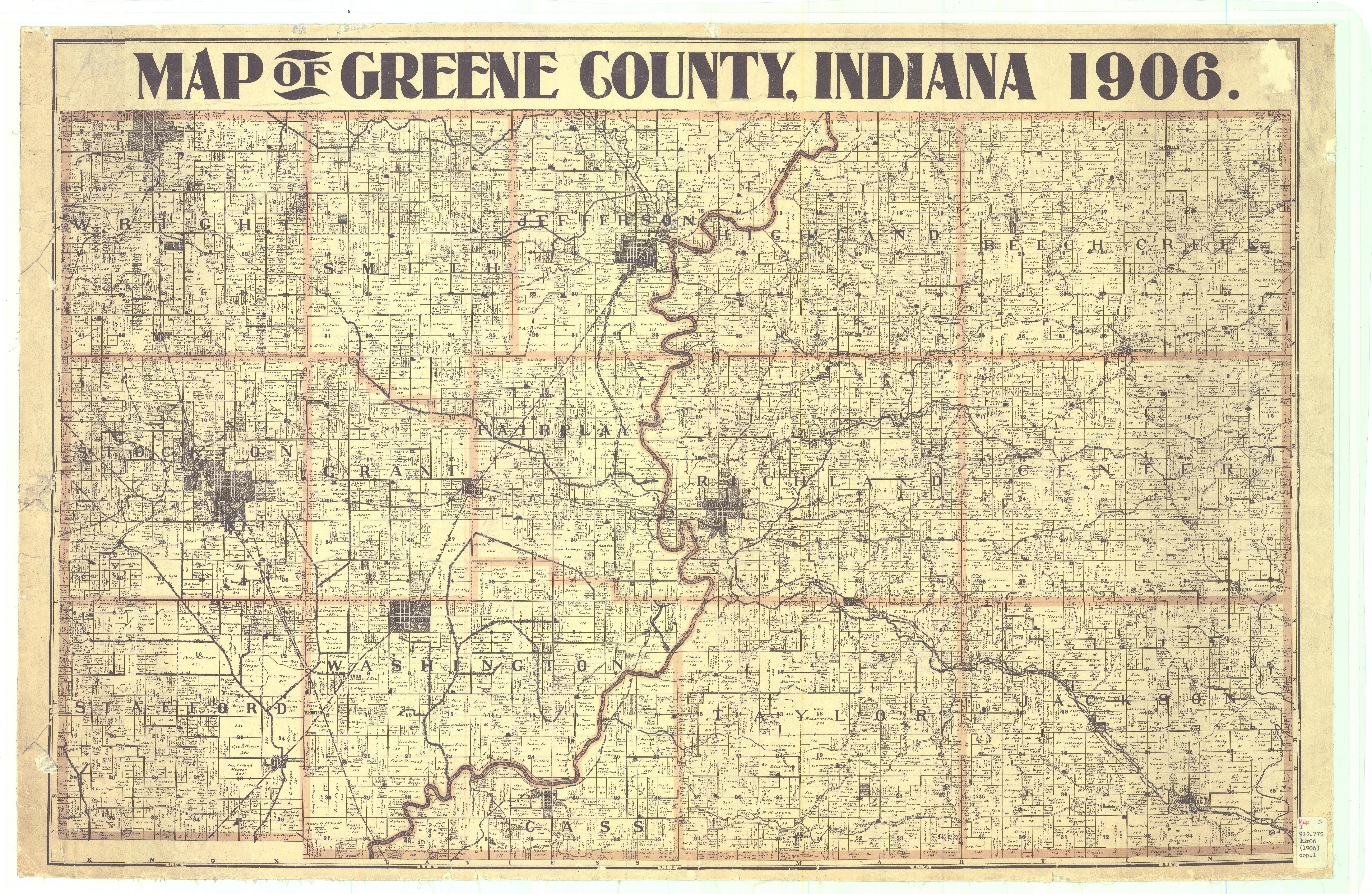 1906 Greene County map.